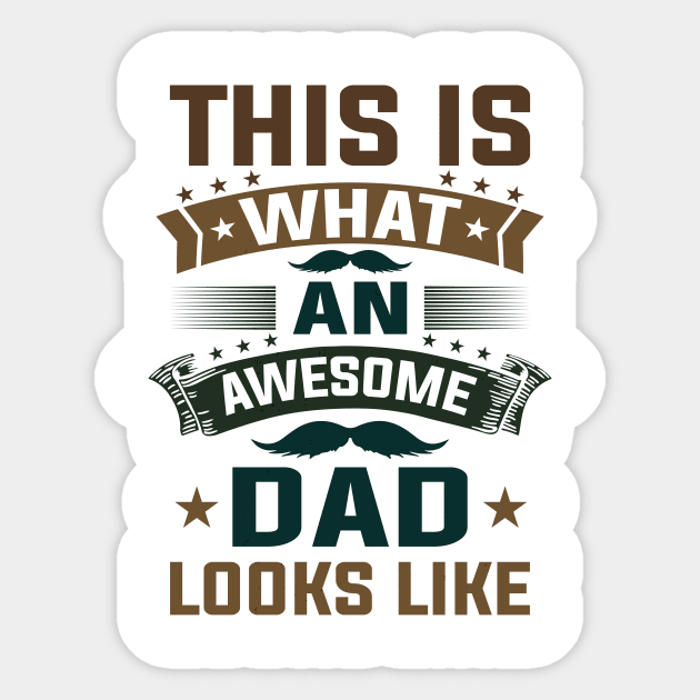 Fantastic Dad Fathers Day Beard Men Sticker by Foxxy Merch